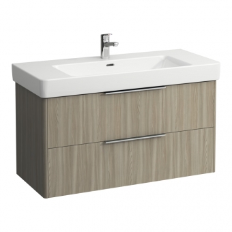 Spintelė praustuvui Laufen BASE 1010x438x515 mm, su dviem stalčiais, praustuvui 813966, spalva- šviesi guoba 
